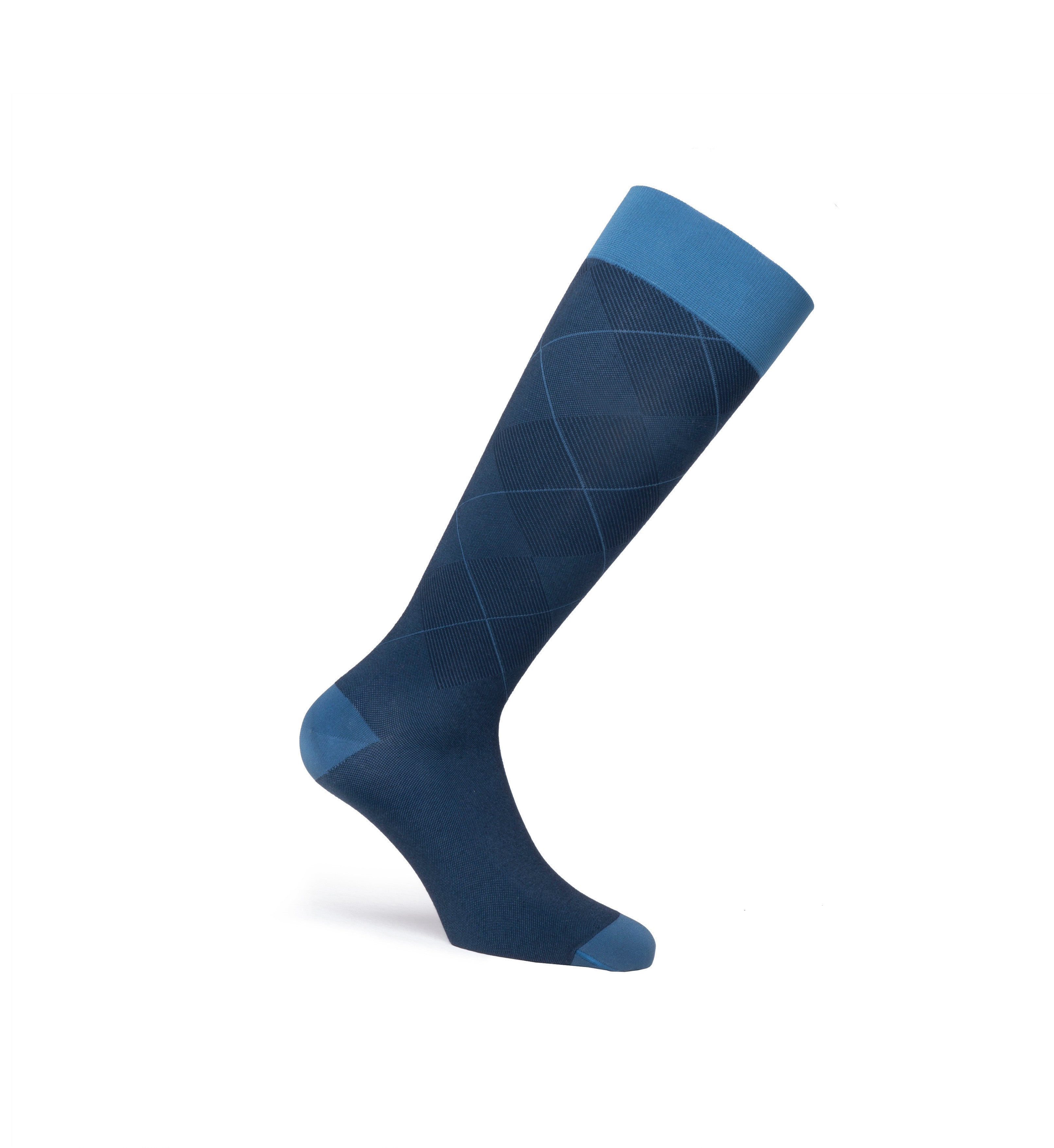 JOBST® Style Knee High, Argyle Blue