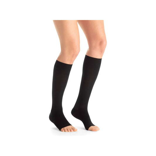 JOBST® Opaque Women's Knee High 20-30 mmHg, Open Toe, Maternity, Black