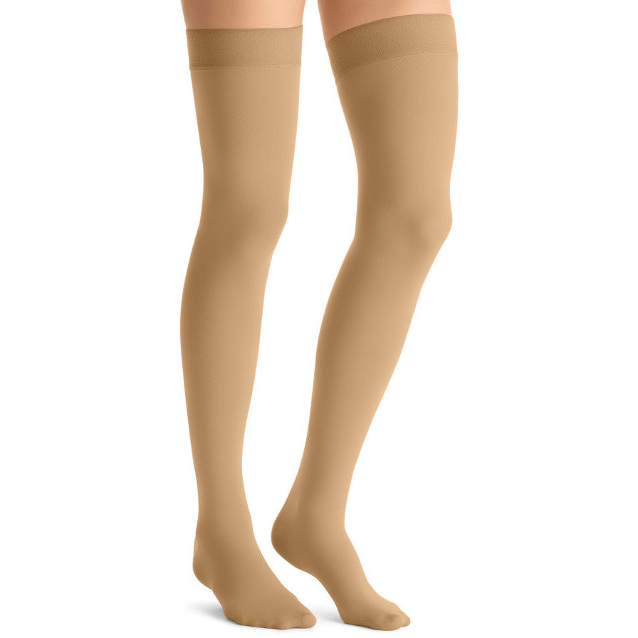 JOBST® Opaque Women's 15-20 mmHg Thigh High w/ Silicone Dotted Top Band, Honey