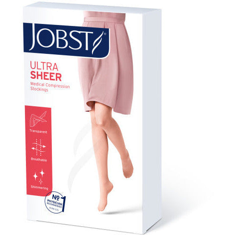 JOBST® UltraSheer Women's 30-40 mmHg Thigh High w/ Dotted Silicone Top Band