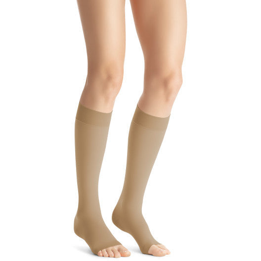 JOBST® Opaque Women's 15-20 mmHg OPEN TOE Knee High, Natural