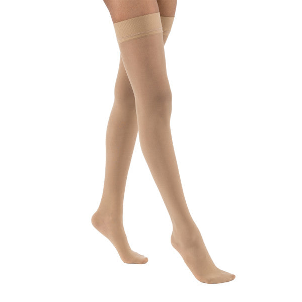 JOBST® UltraSheer Women's 20-30 mmHg Thigh High w/ Dotted Silicone Top Band, Natural