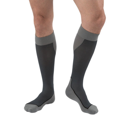 JOBST® Sport 20-30 mmHg Knee High Socks, Black/Gray